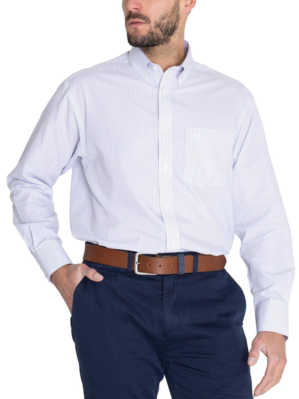 Camisa Libre de Arrugas Gris WF Hombre -5