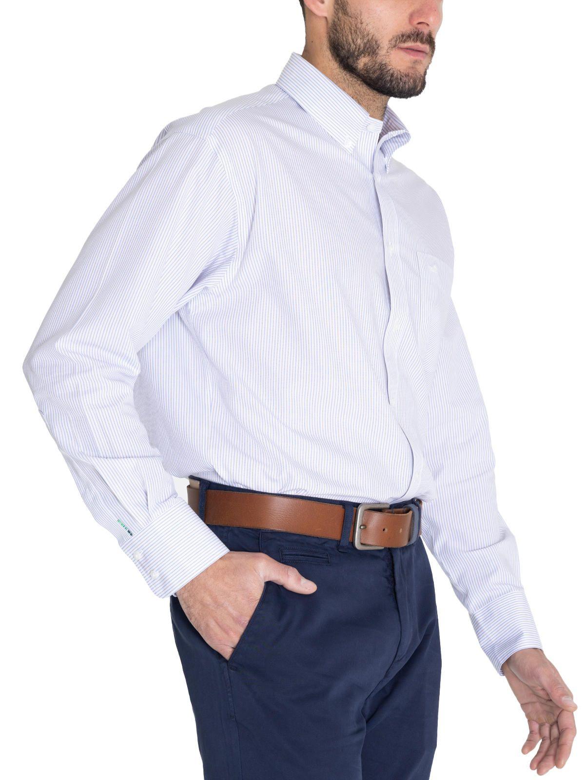 Camisa Libre de Arrugas Gris WF Hombre -6