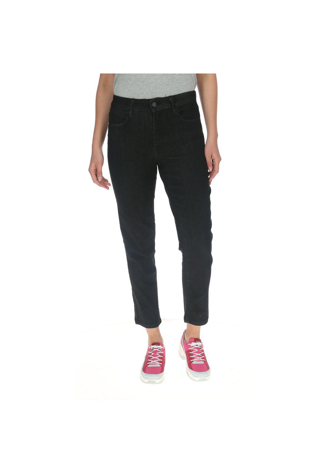 Jeans Mujer Symbol High Rise Straight Negro-0