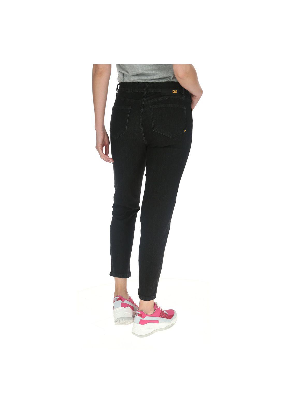 Jeans Mujer Symbol High Rise Straight Negro-2
