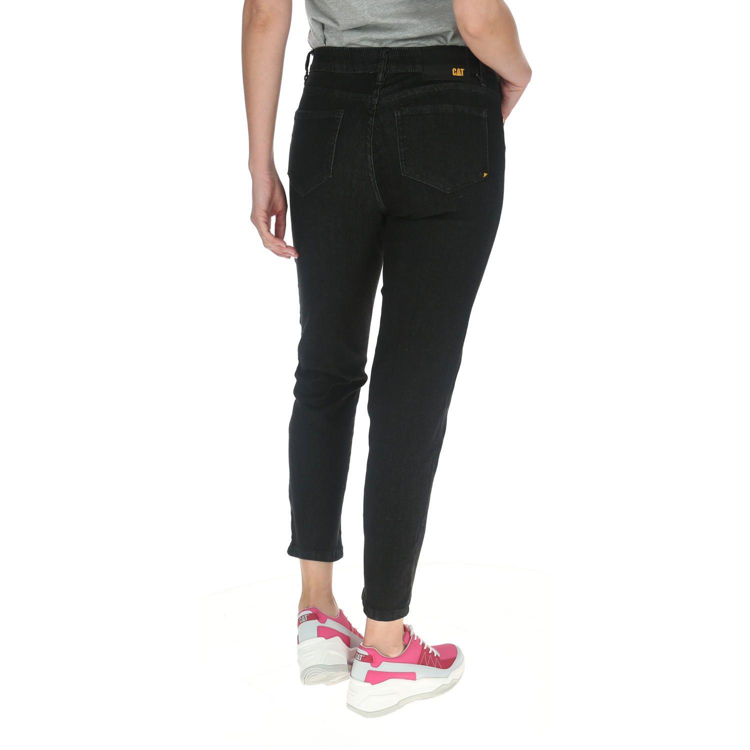 Jeans Mujer Symbol High Rise Straight Negro-2
