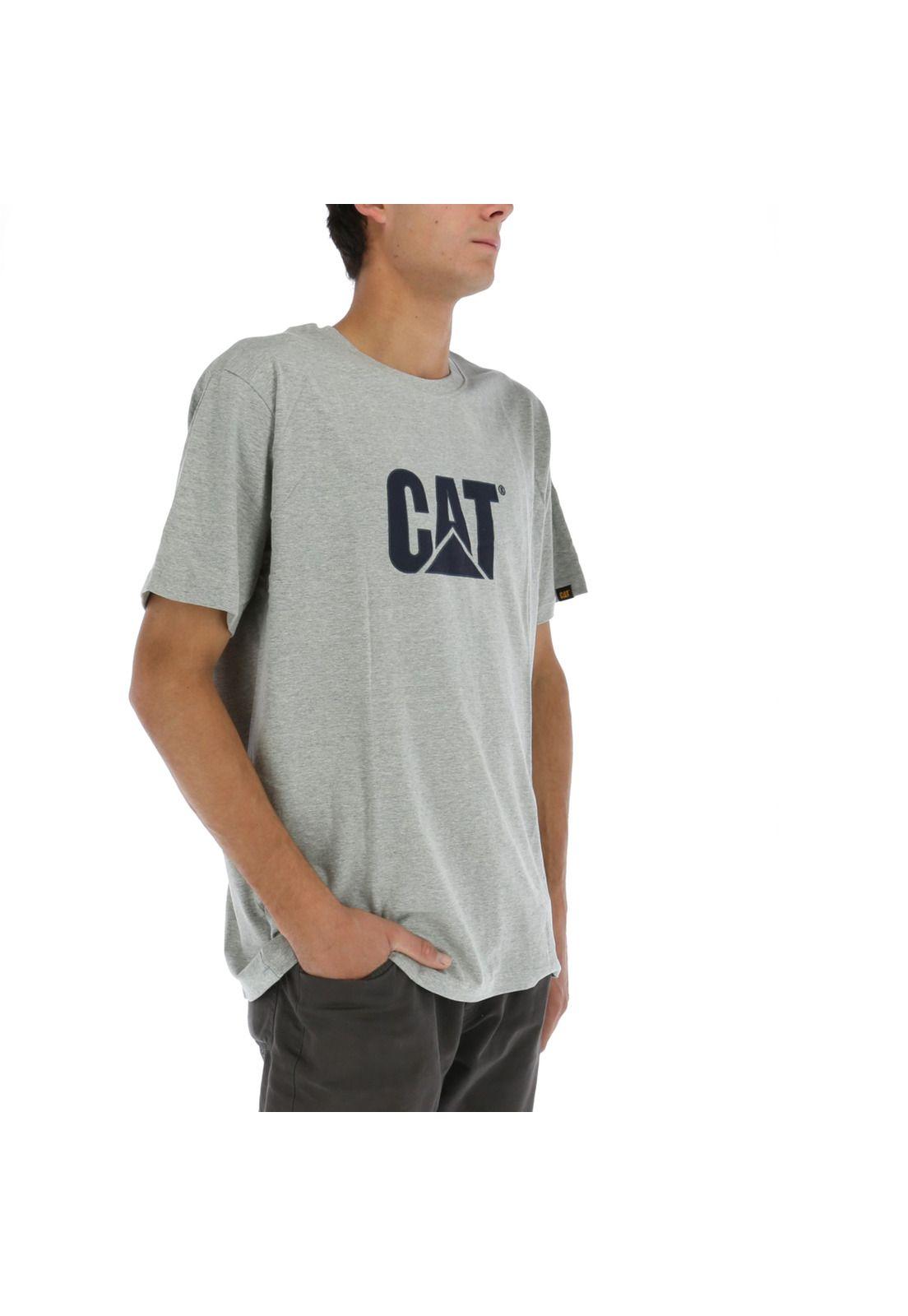 Polera Manga Corta  Hombre Tm Logo Tee Gris Claro-3