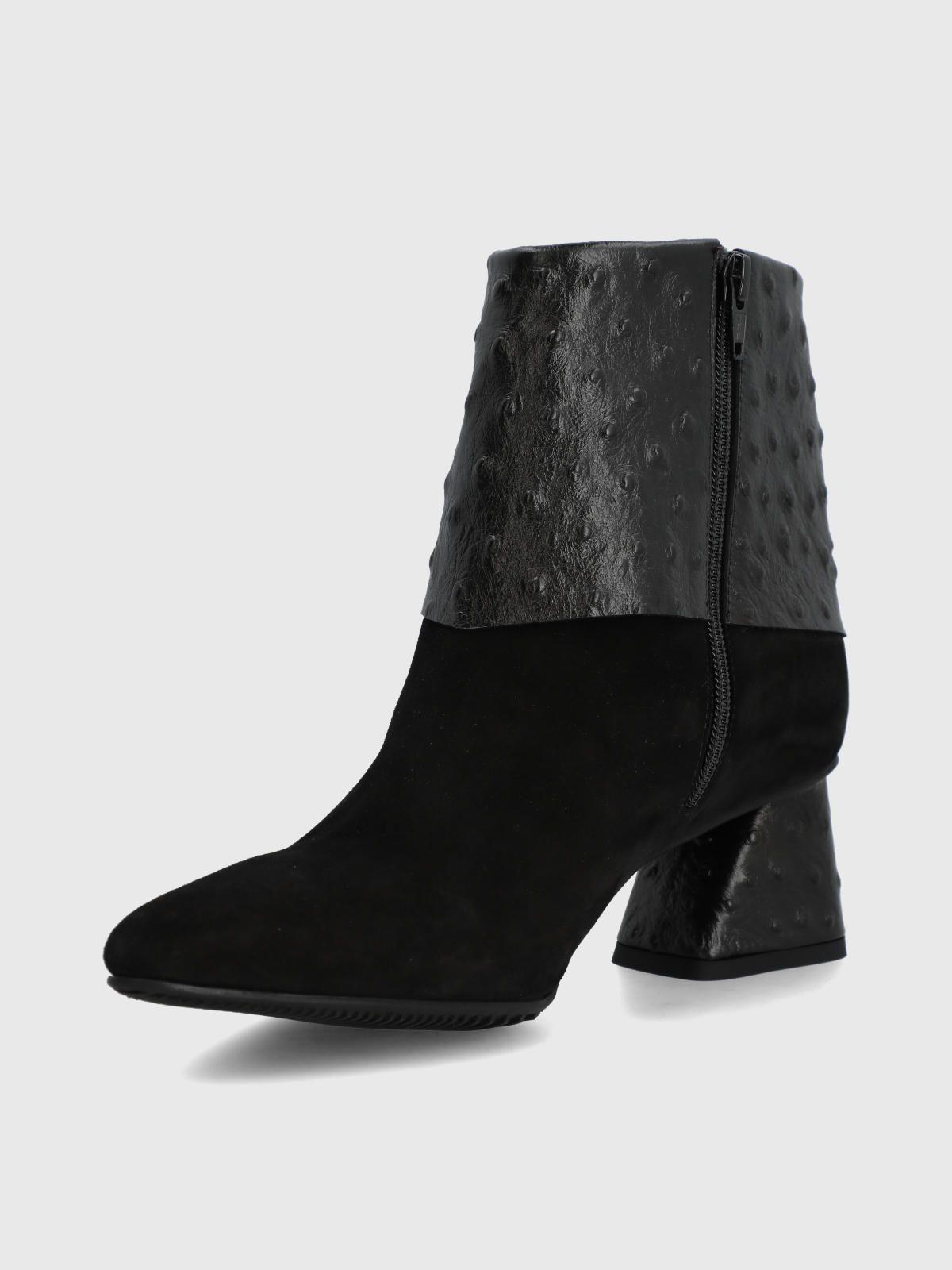 Botin Brunate Cuero Mujer Milazo Negro-5