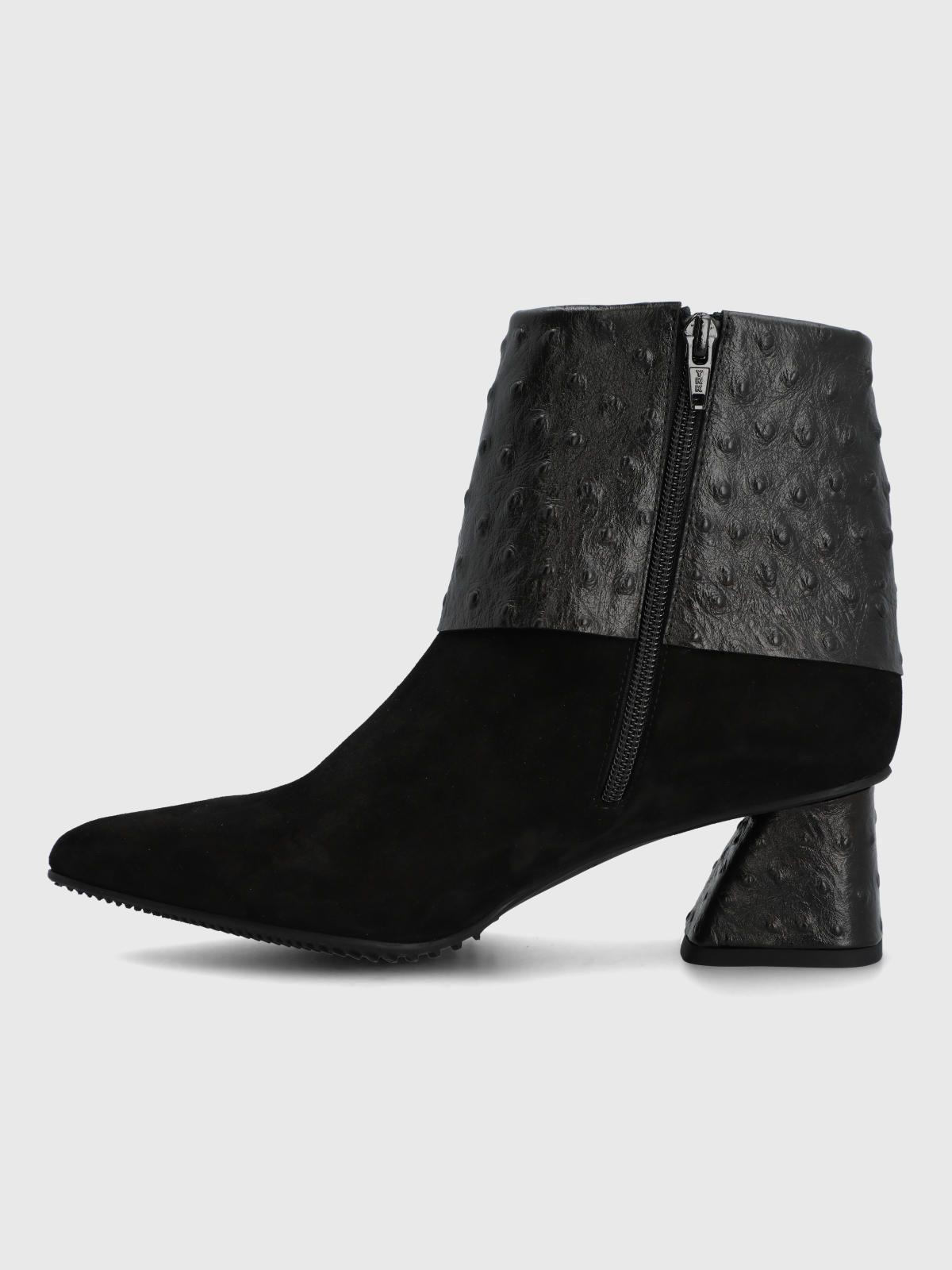 Botin Brunate Cuero Mujer Milazo Negro-6