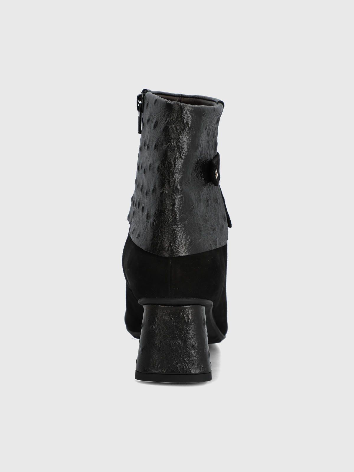 Botin Brunate Cuero Mujer Milazo Negro-7