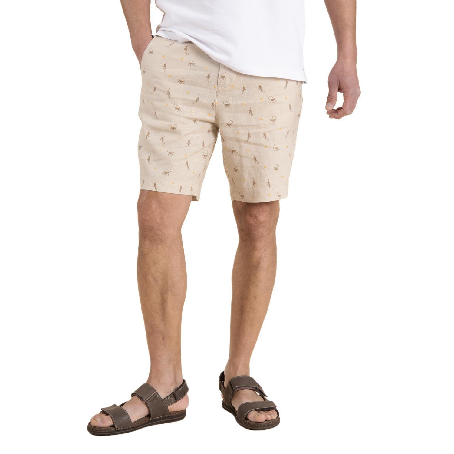 Short Lino Orgánico Hombre Print Arena-0