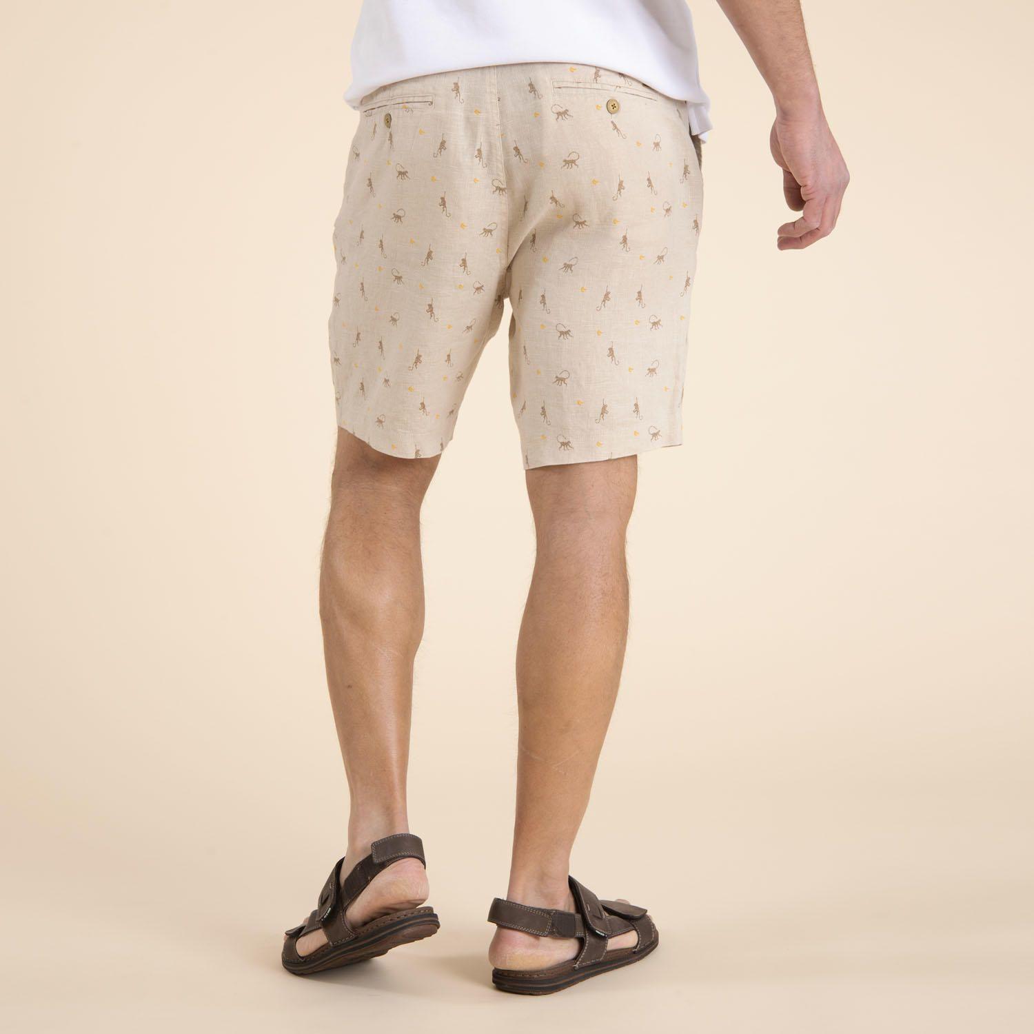 Short Lino Orgánico Hombre Print Arena-2