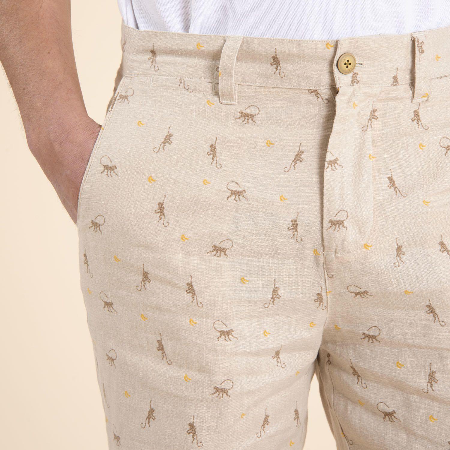 Short Lino Orgánico Hombre Print Arena-3