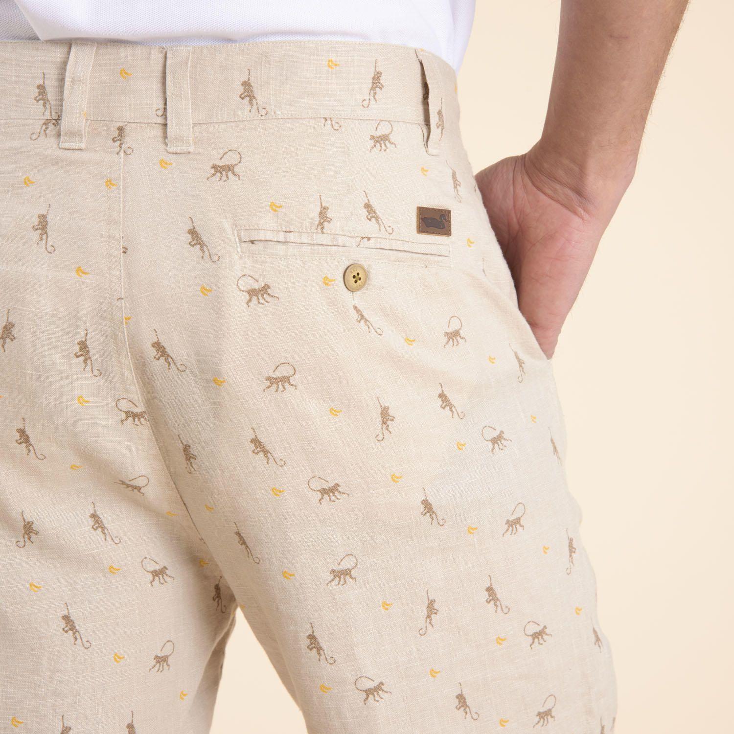 Short Lino Orgánico Hombre Print Arena-4