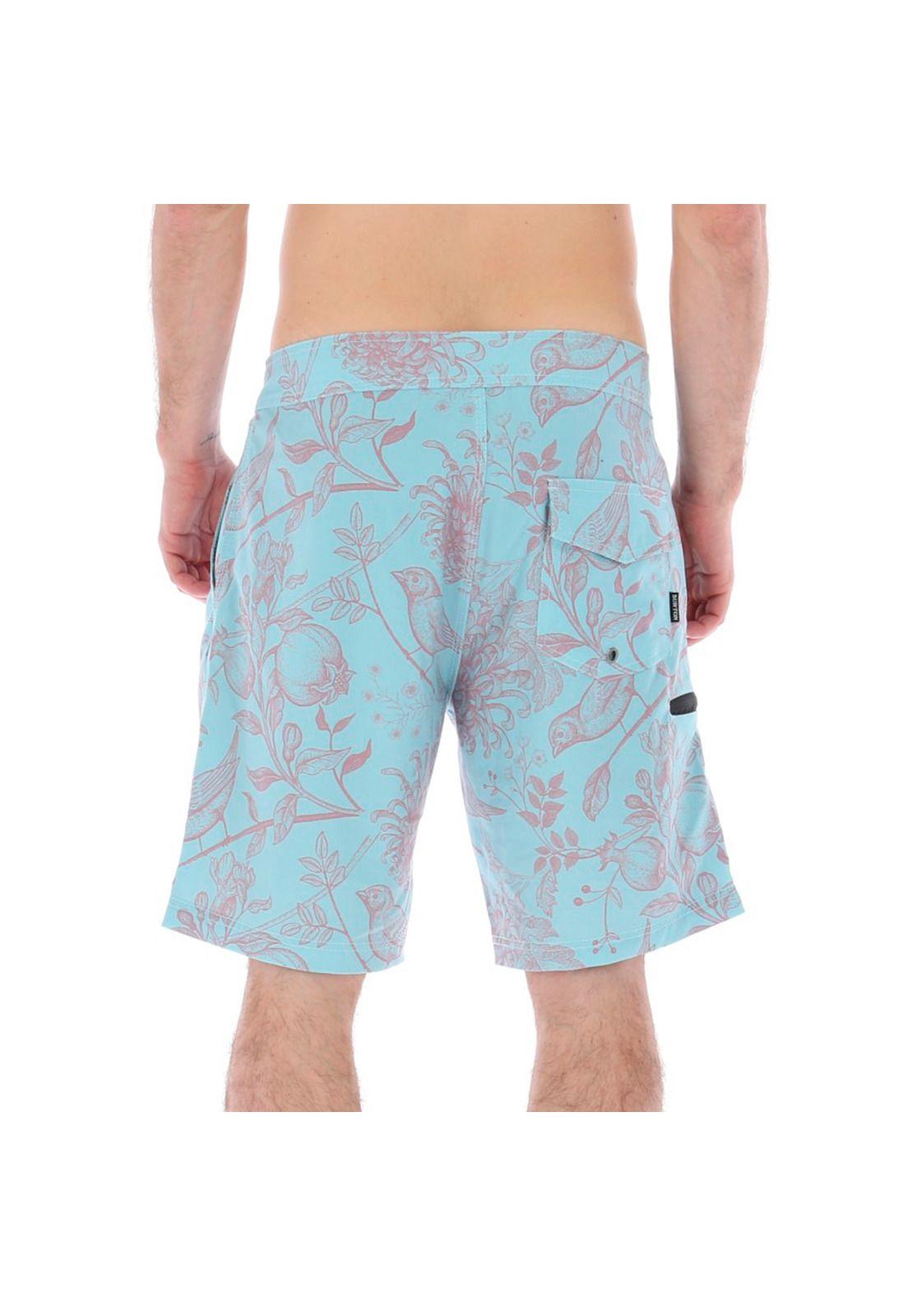 Short Cotton/Polyester Hombre Leaf Multicolor Burton-3