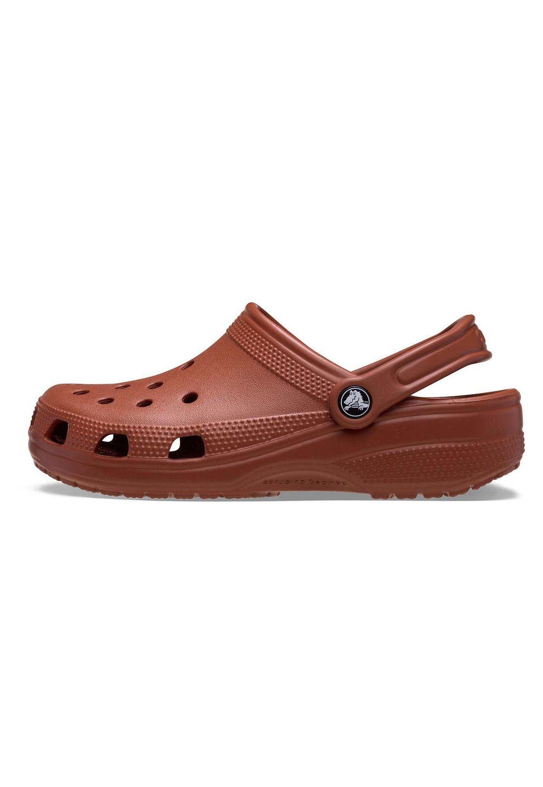 Zueco Crocs Hombre Classic Clog Café Madera-7
