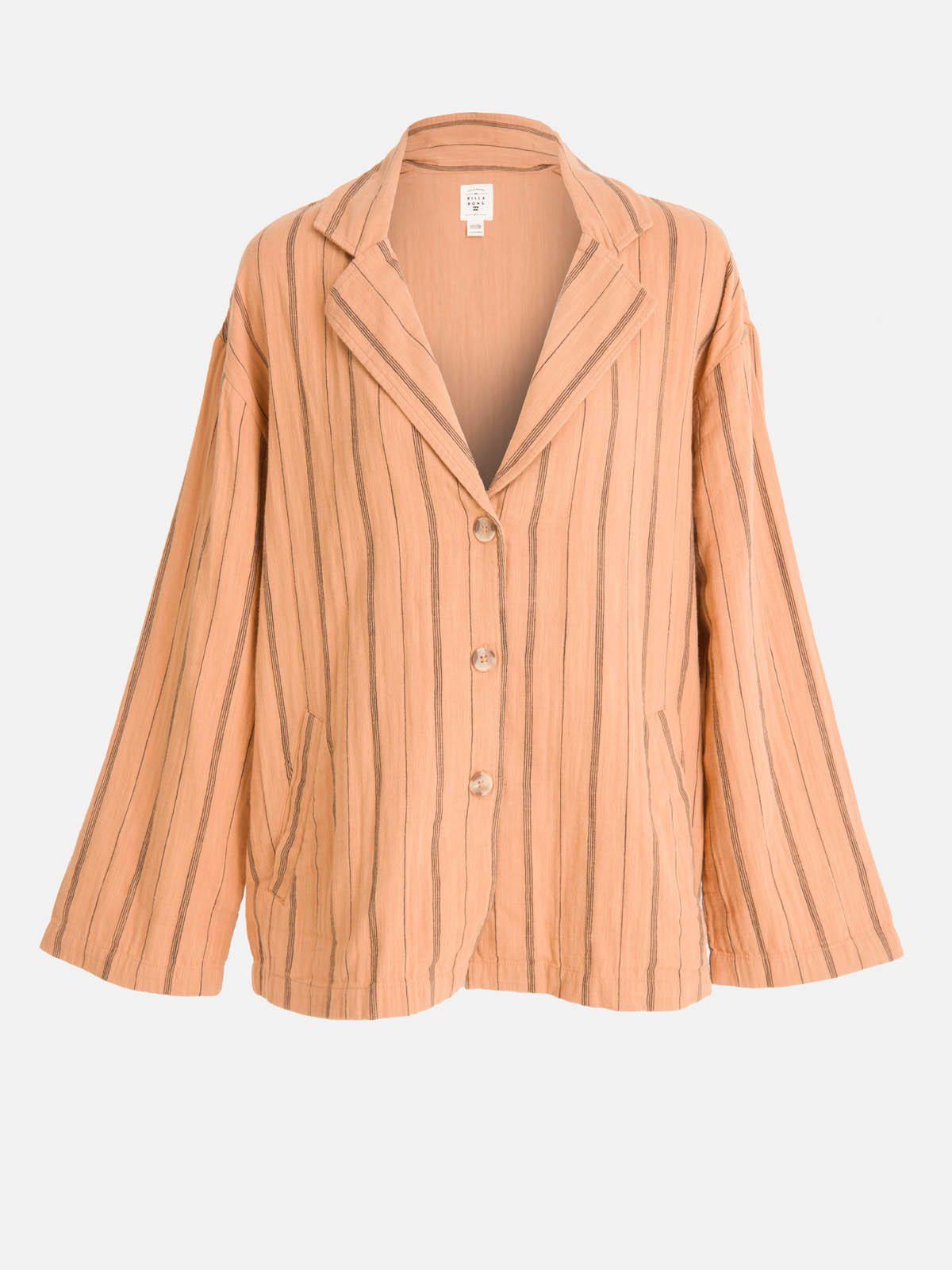 Blusa blazer manga larga Mujer Street Beige-5