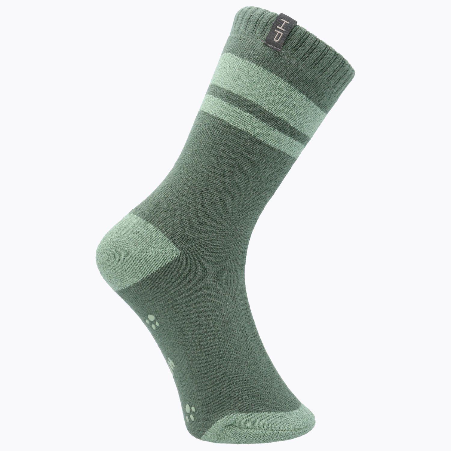 Calcetín Algodón Niño Heavy Twolines Verde-0