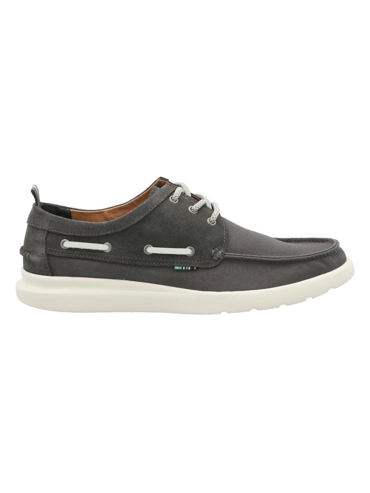 Mocasín Cuero Hombre Gaston Gris -0