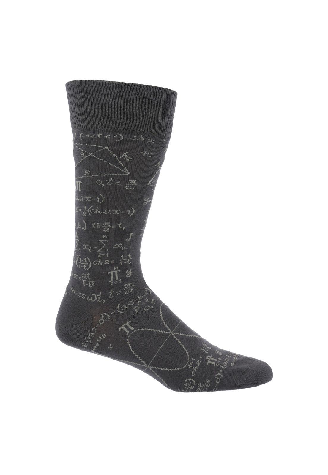 Calcetín Algodón Hombre Math Gris-0
