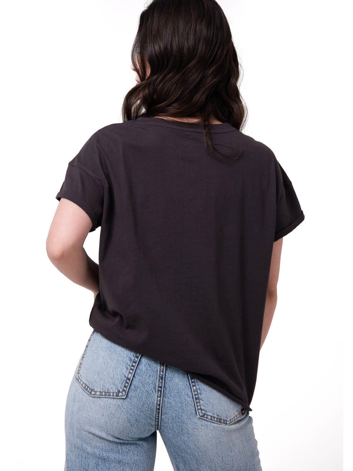 Polera Manga Corta Mujer Peoria Relaxed Negro-1