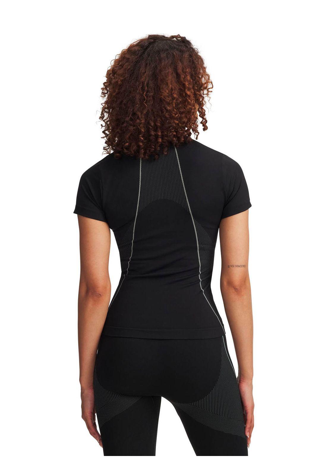 Polera Manga Corta Training para mujer Vanish Seamless negro -1