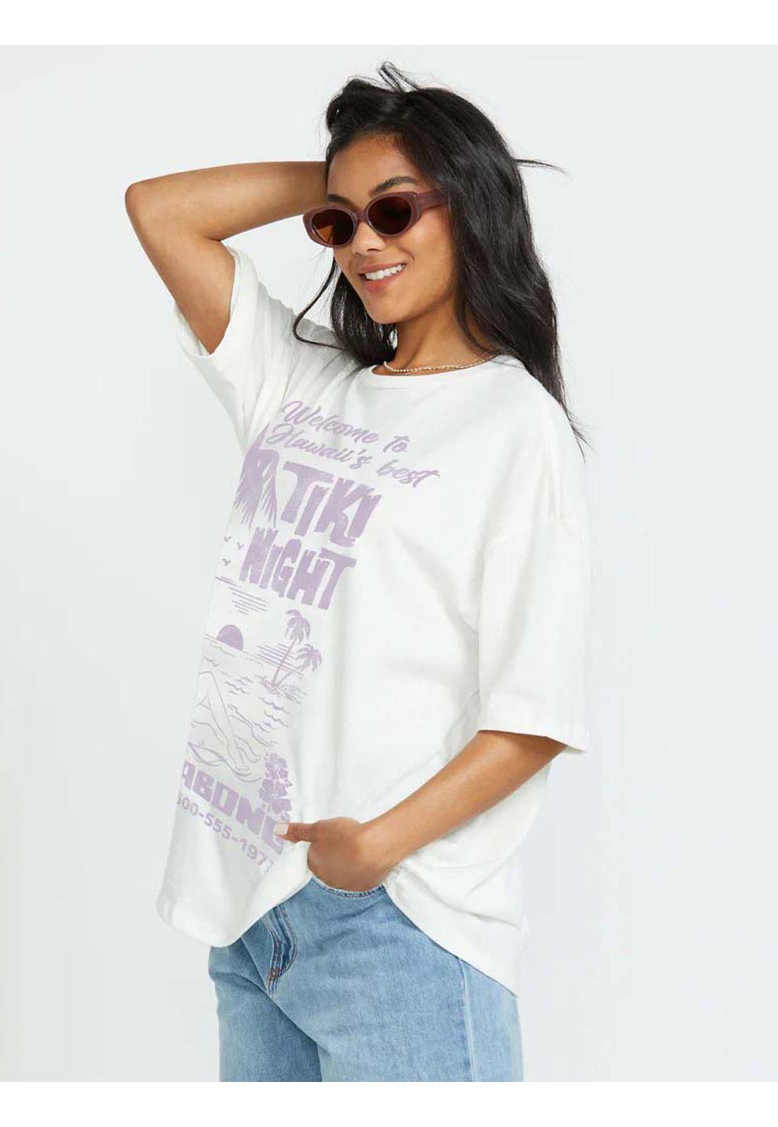Polera Manga Corta Mujer High On Life Blanca Billabong-3