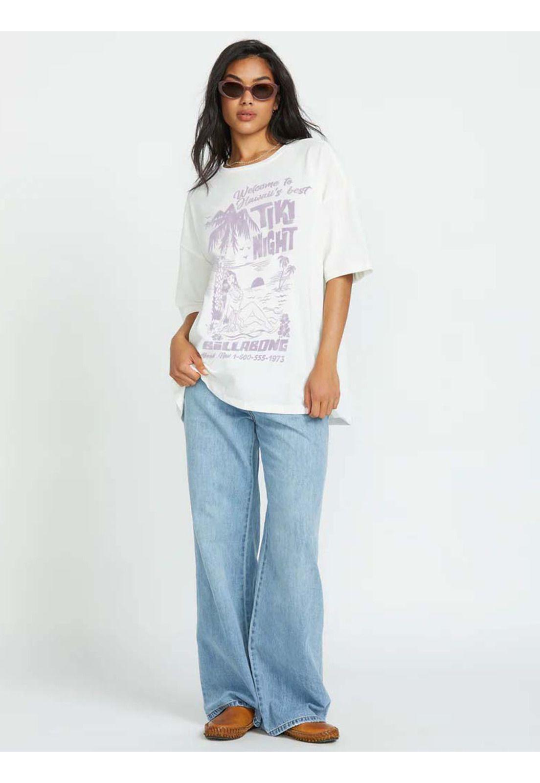Polera Manga Corta Mujer High On Life Blanca Billabong-4