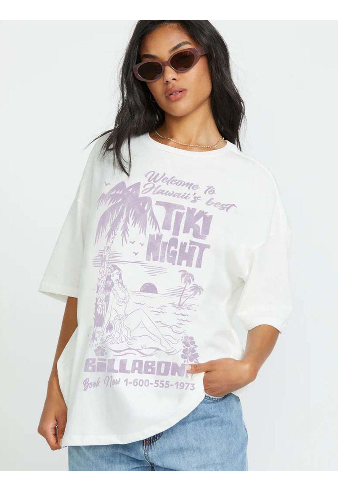 Polera Manga Corta Mujer High On Life Blanca Billabong-5