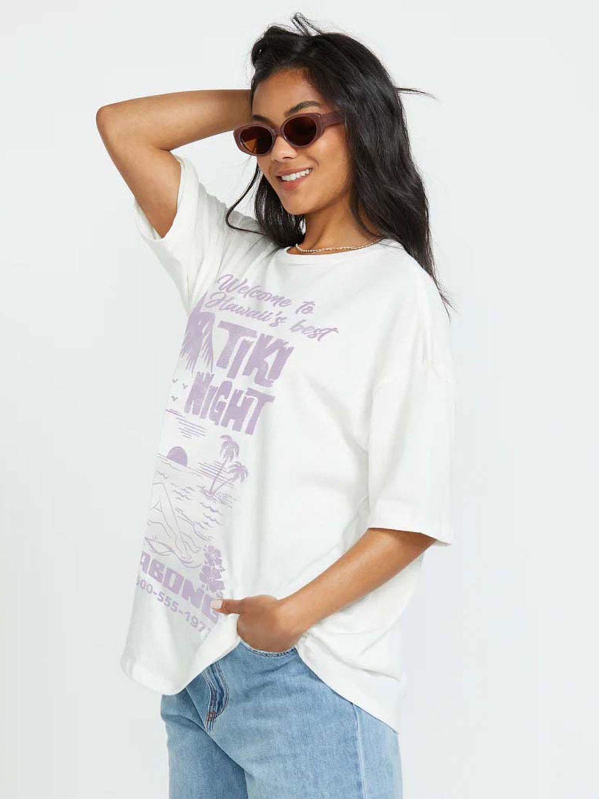 Polera Manga Corta Mujer High On Life Blanca Billabong-3