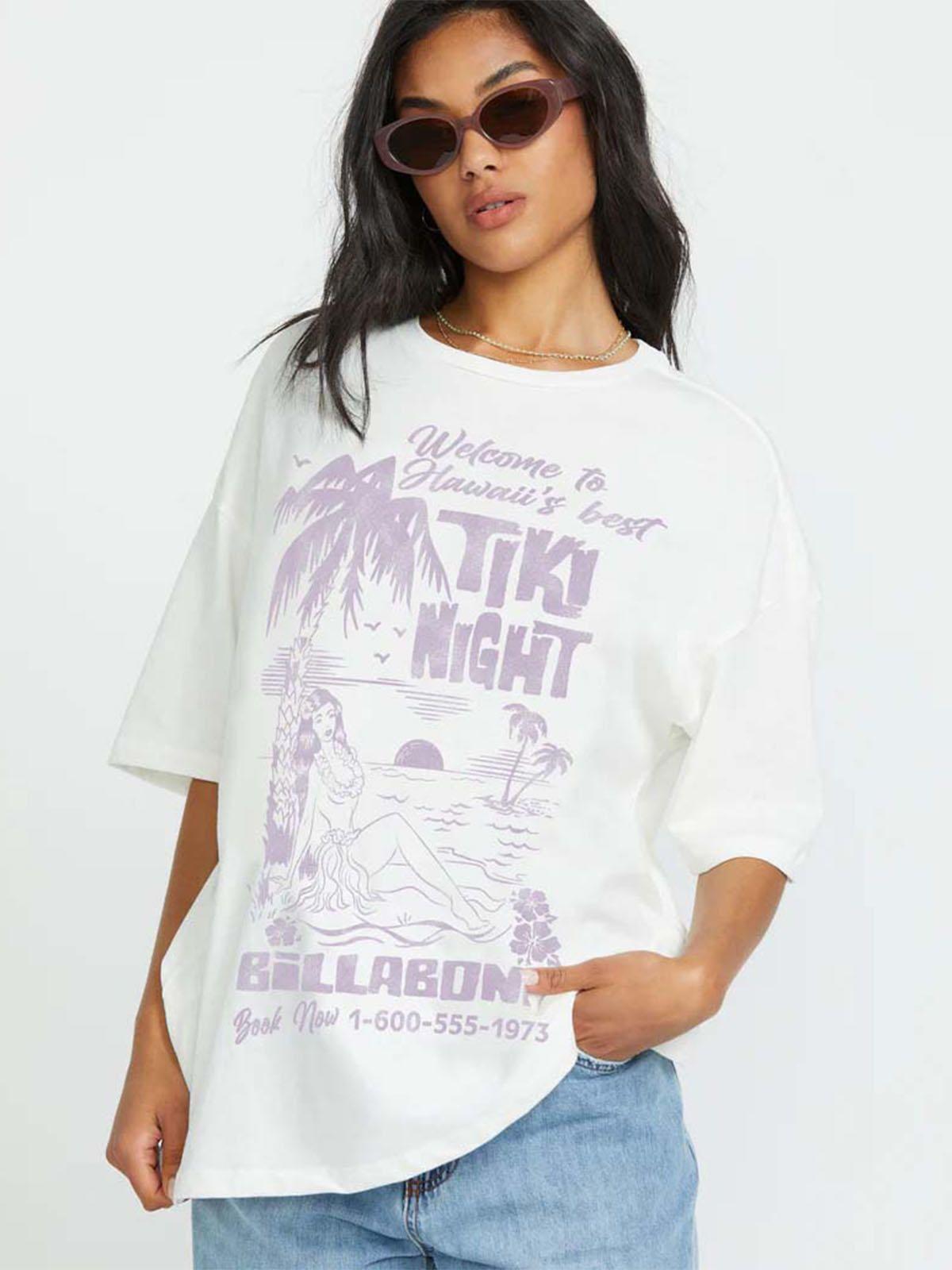 Polera Manga Corta Mujer High On Life Blanca Billabong-5