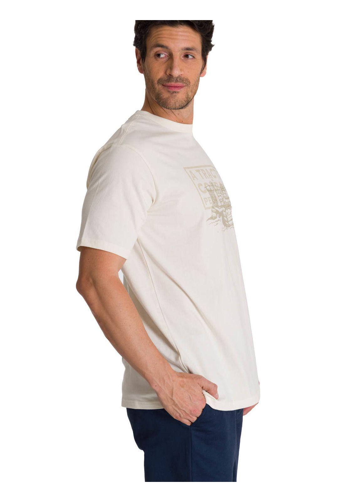 Polera Manga Corta Hombre Heritage Tractor Beige-1