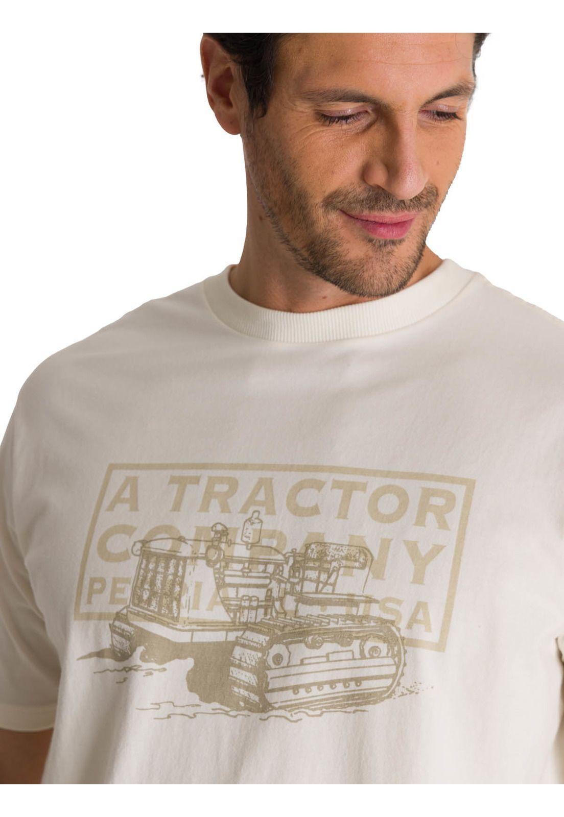Polera Manga Corta Hombre Heritage Tractor Beige-4