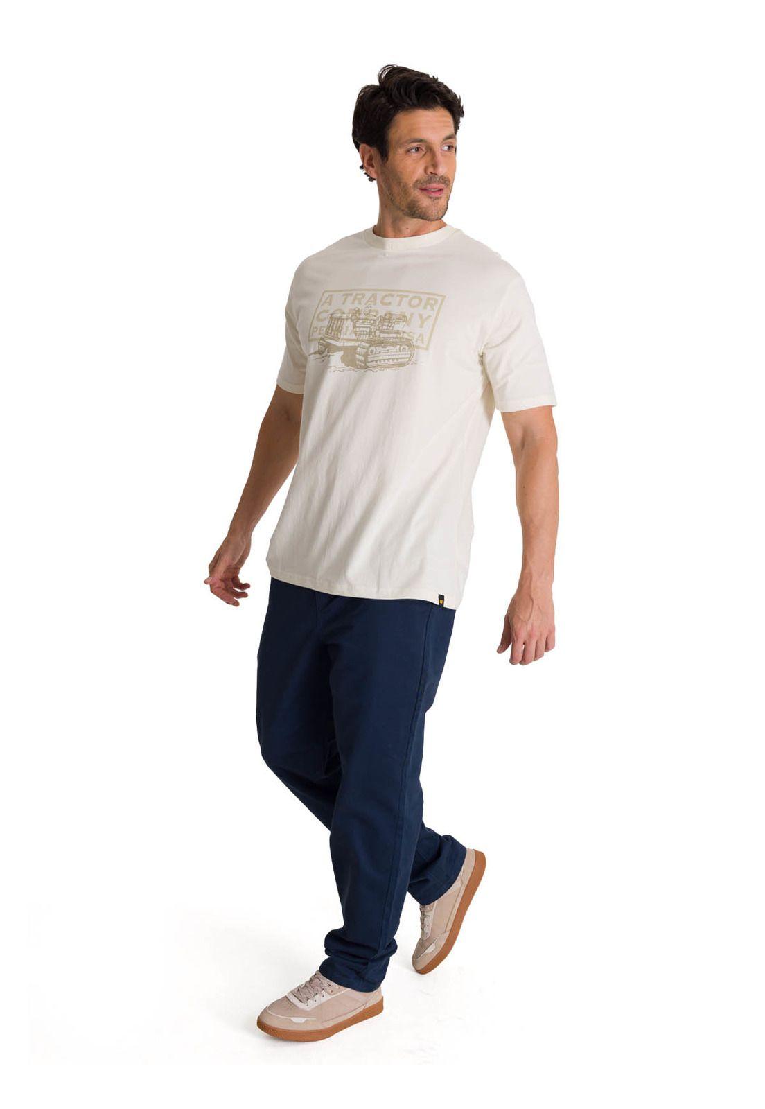 Polera Manga Corta Hombre Heritage Tractor Beige-5