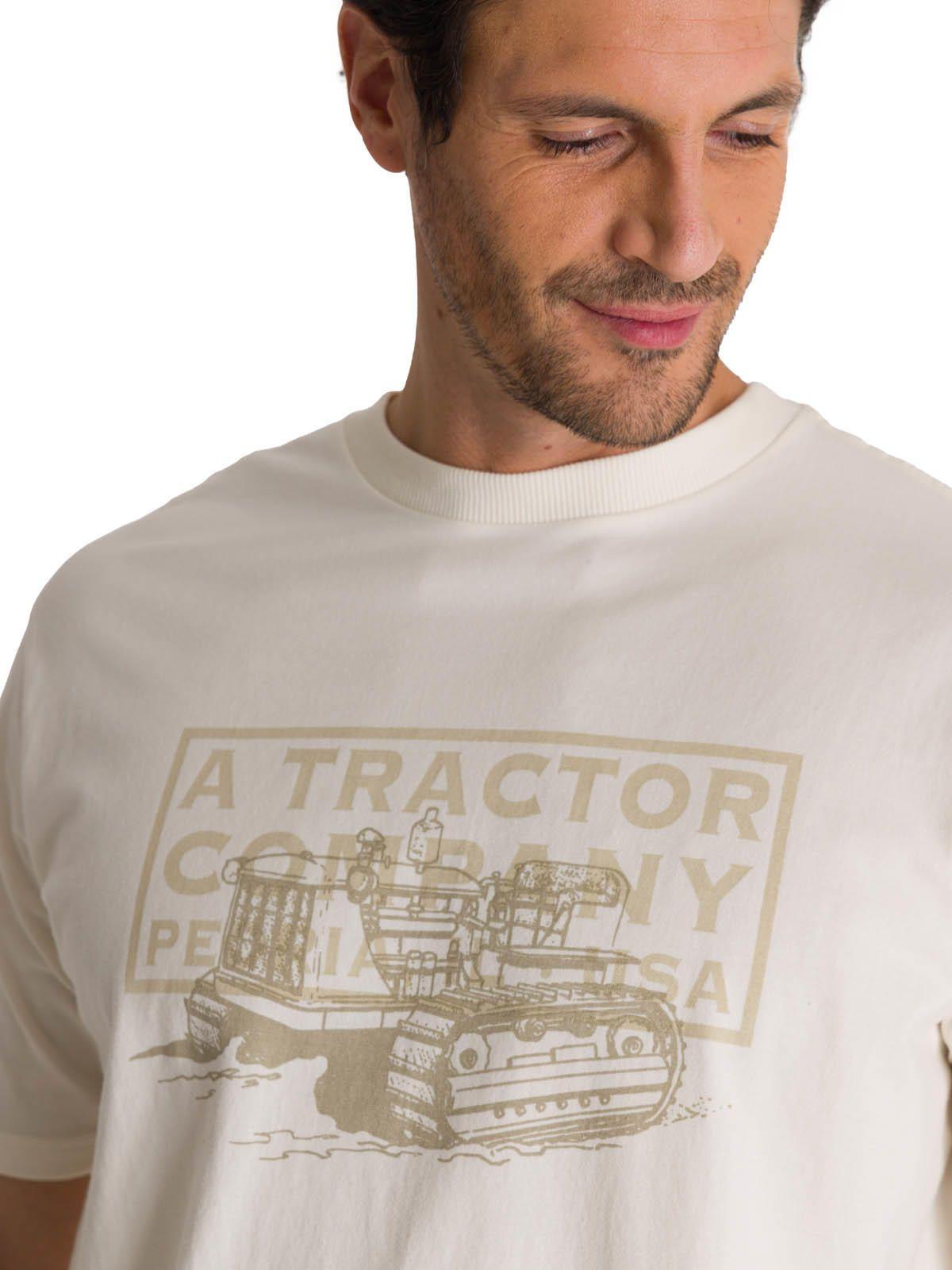 Polera Manga Corta Hombre Heritage Tractor Beige-4