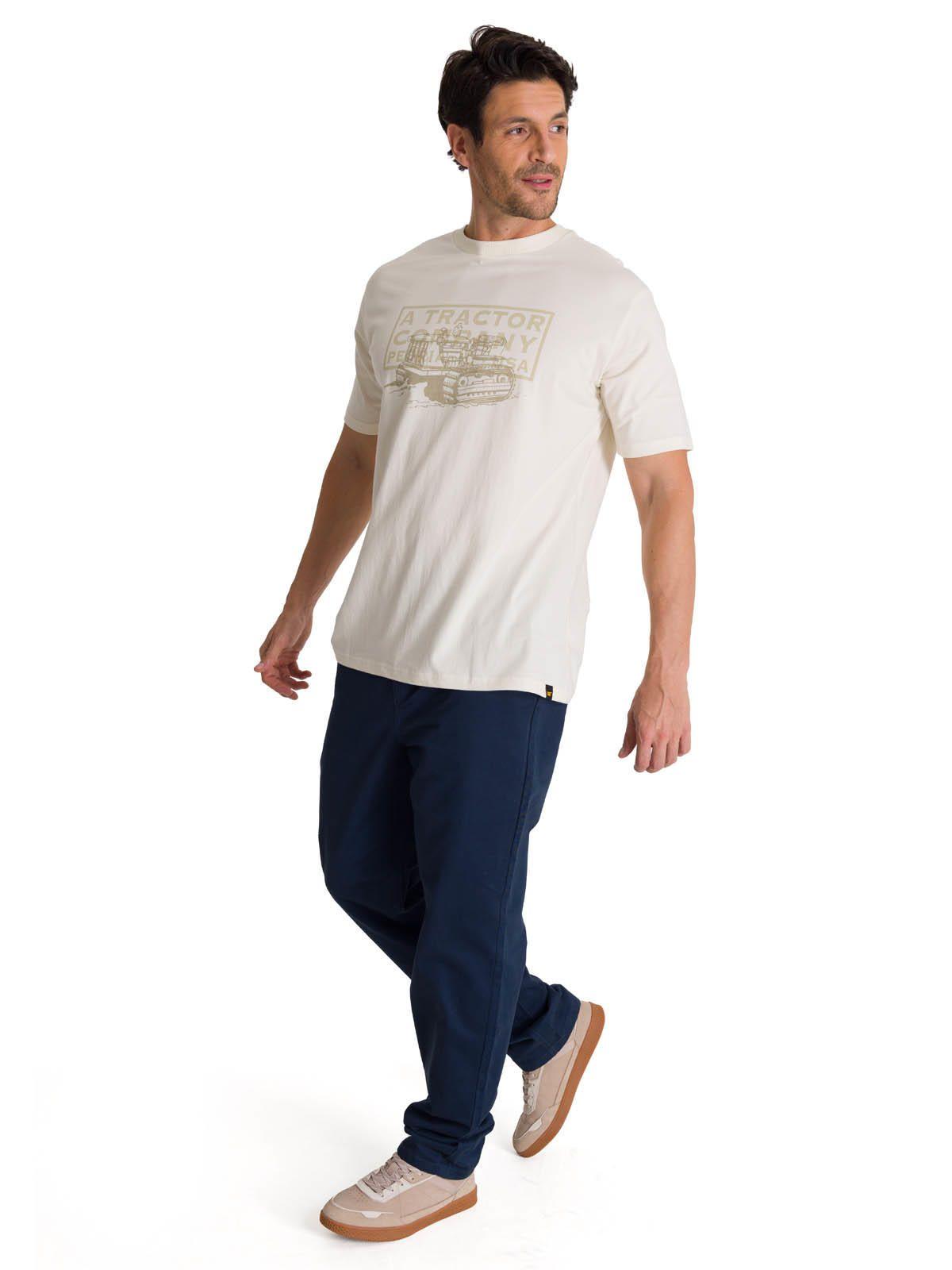 Polera Manga Corta Hombre Heritage Tractor Beige-5