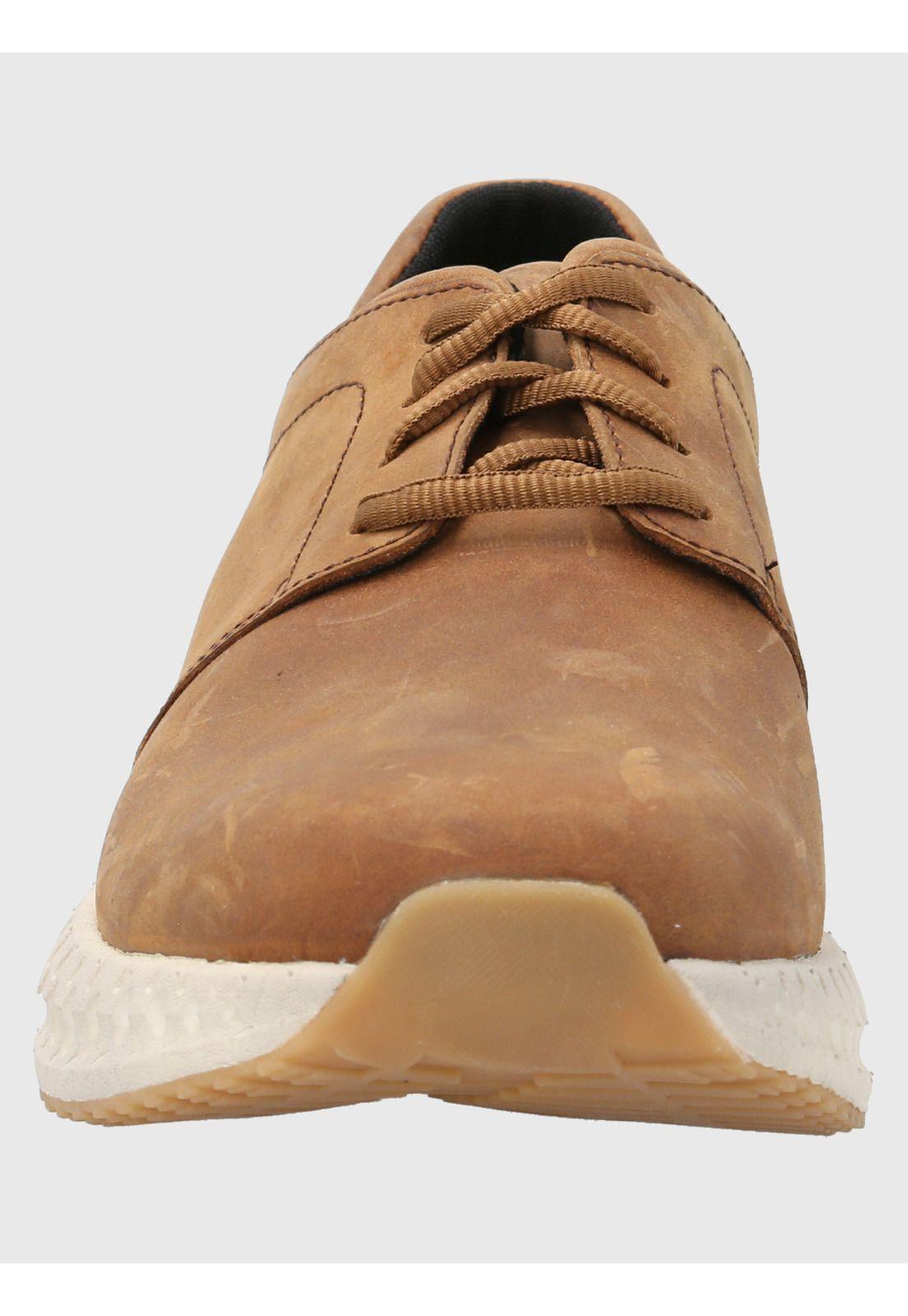 Zapatilla Cuero Hombre Spinal Discover Café-3