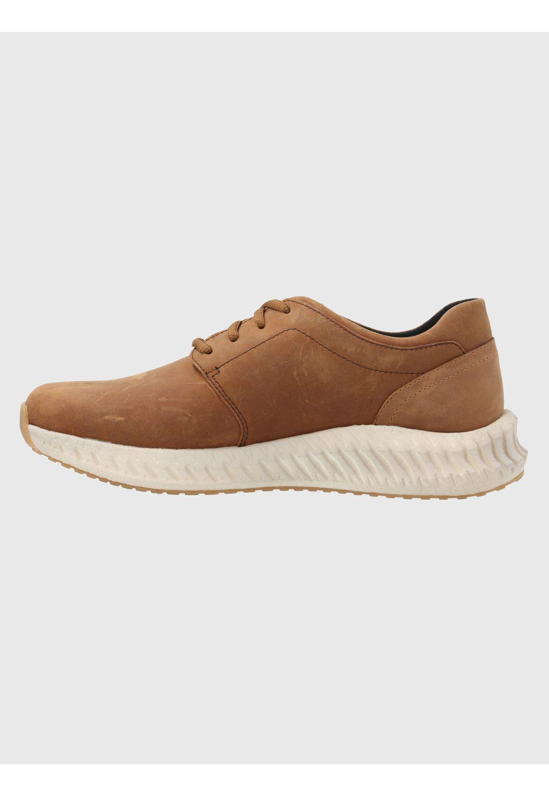 Zapatilla Cuero Hombre Spinal Discover Café-4