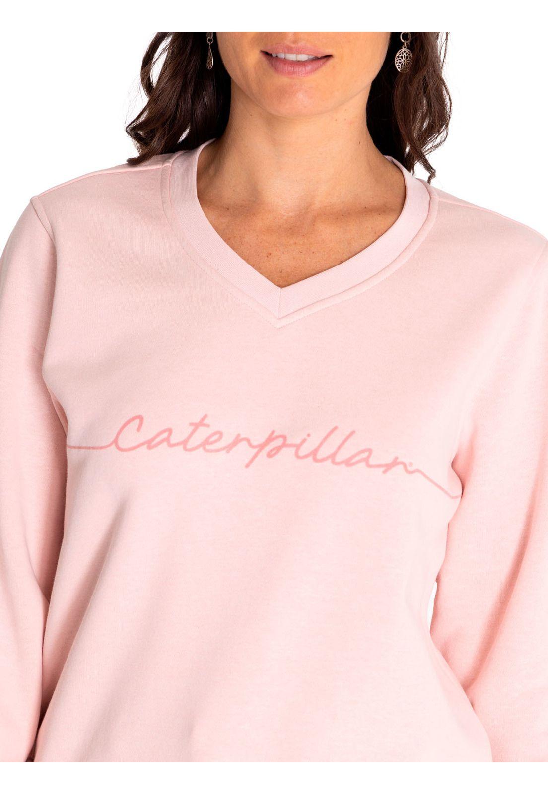 Polerón Mujer Caterpillar Script Sweatshirt Rojo-4