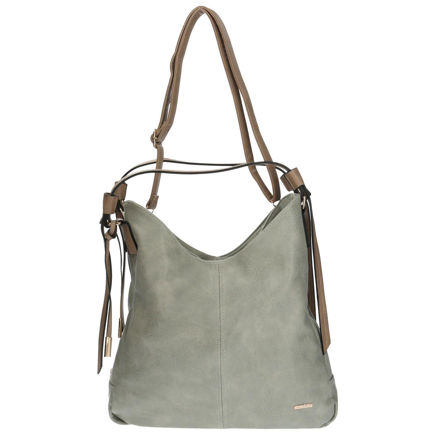 Cartera De Mano Casual Calisa Hobo Gris Mujer-1