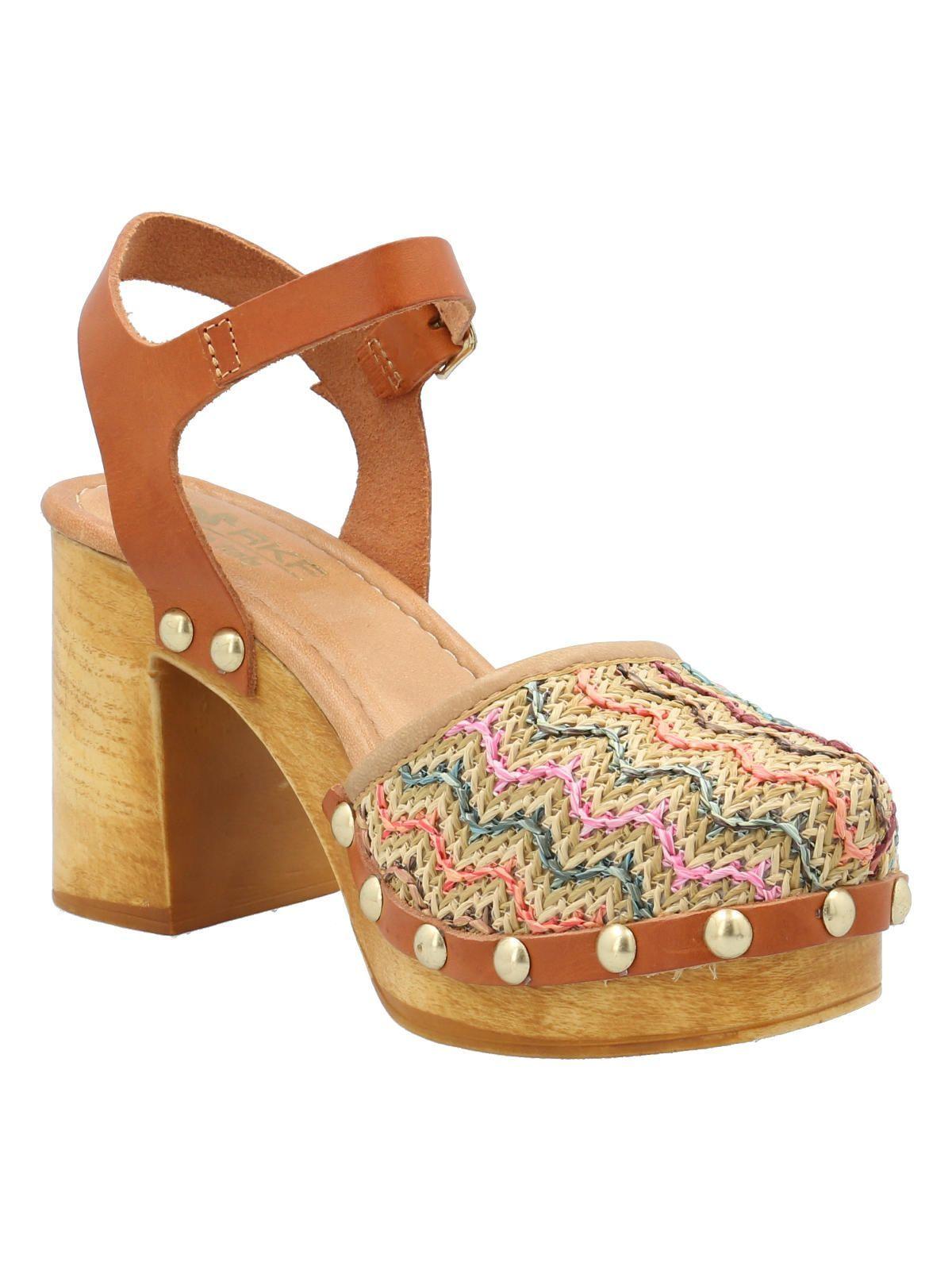 Sueco Cuero Mujer Azafran Multicolor -1