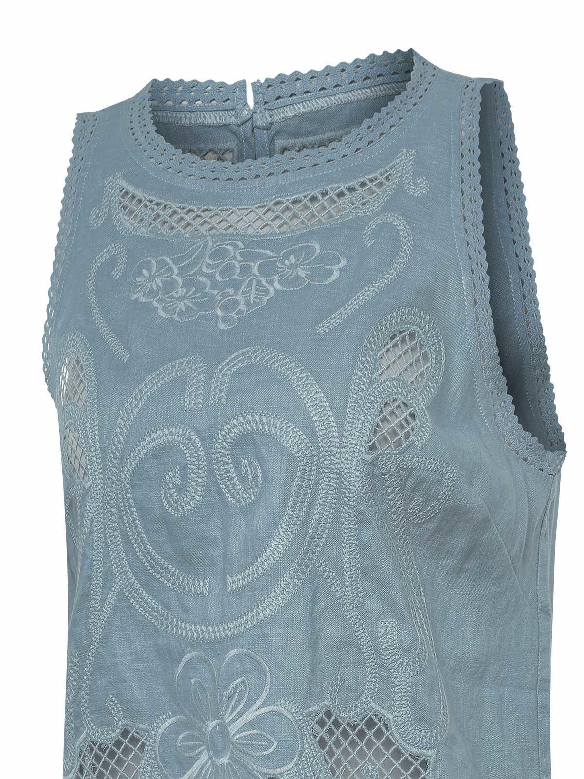 Blusa Lino Orgánico Mujer Cleep Gris -3
