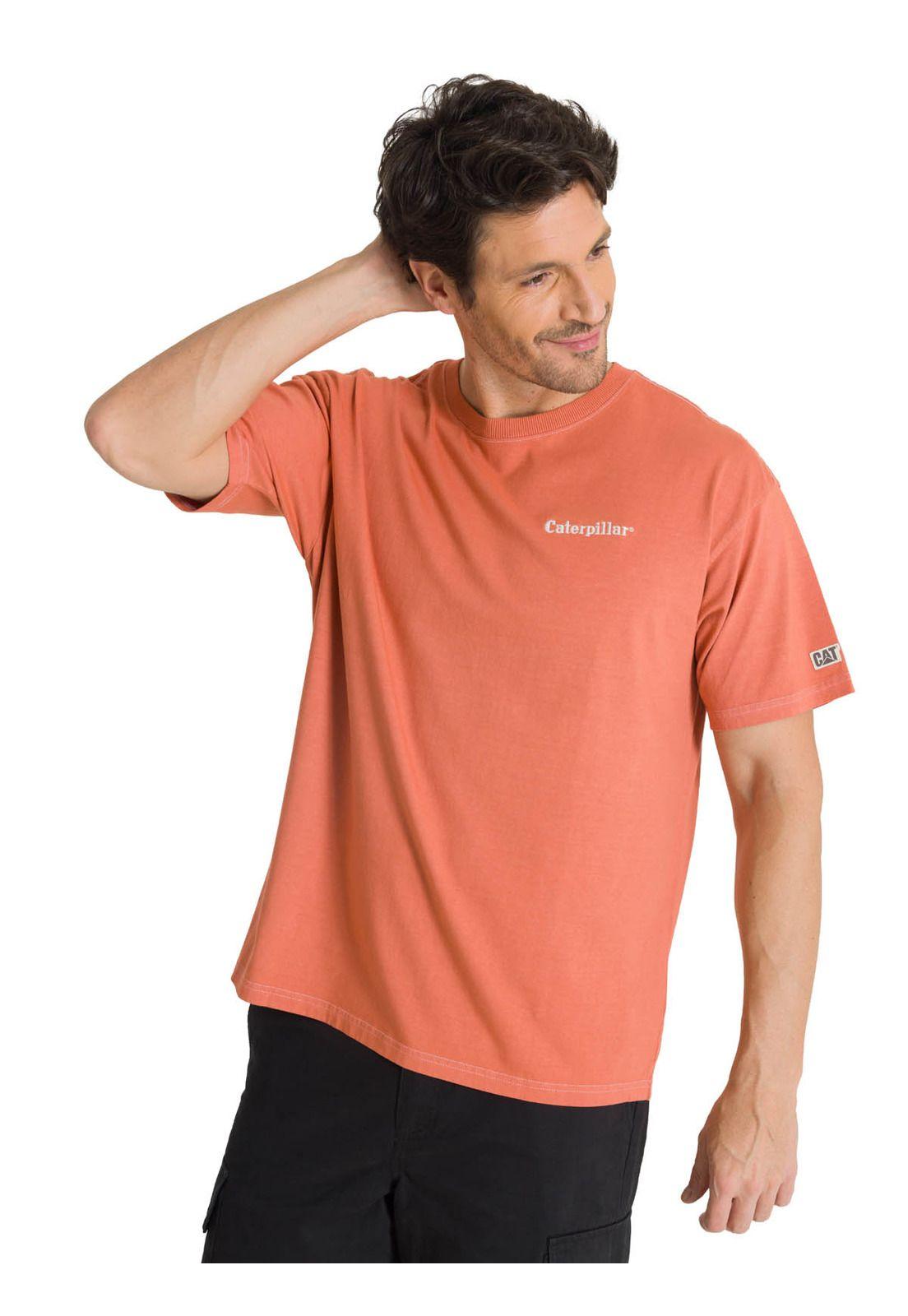 Polera Casual Hombre Heavyweight Relaxed Terracota-0