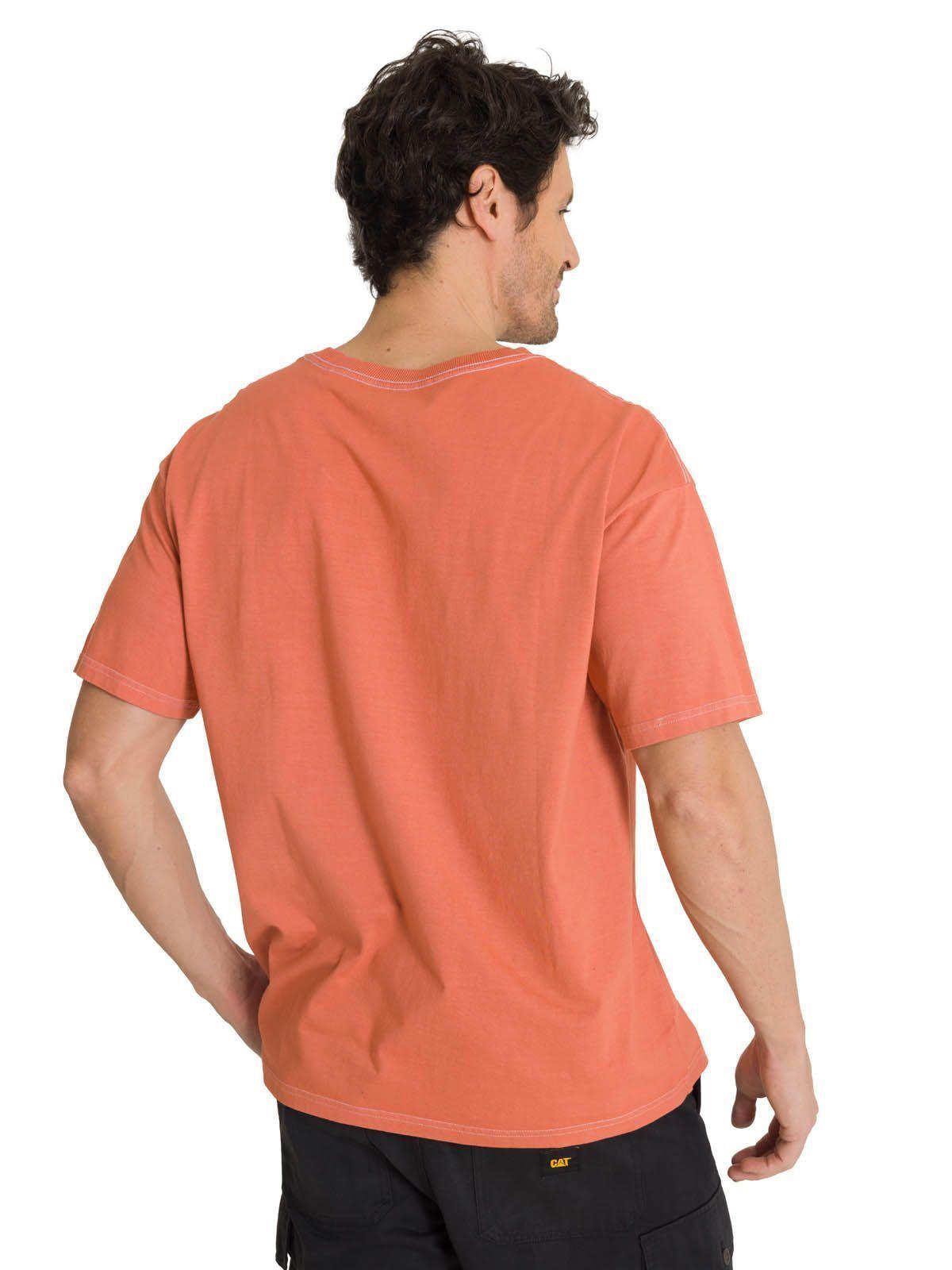 Polera Casual Hombre Heavyweight Relaxed Terracota-3