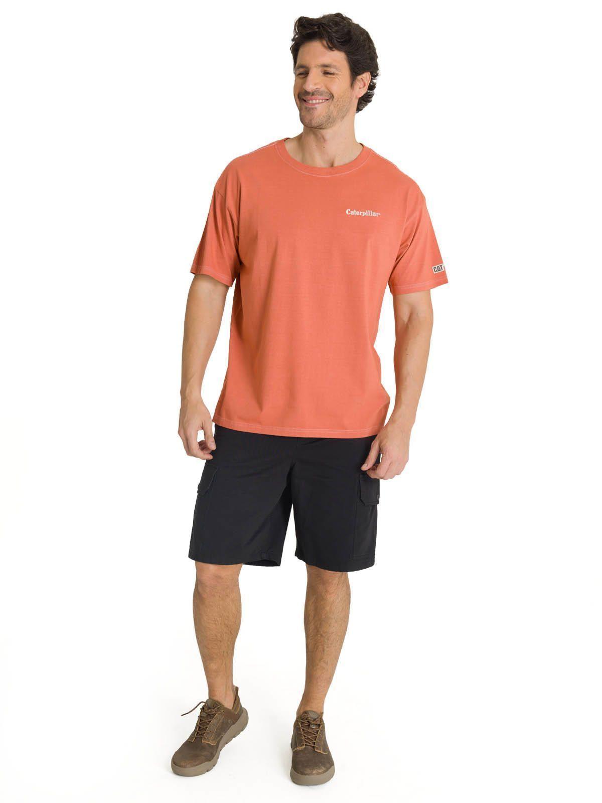 Polera Casual Hombre Heavyweight Relaxed Terracota-5