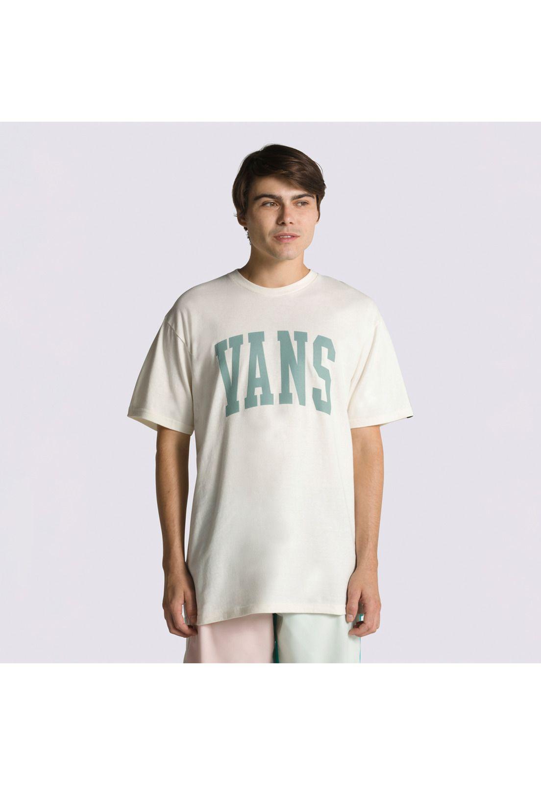 Polera Manga Corta Varsity Type S T Crema Unisex-0