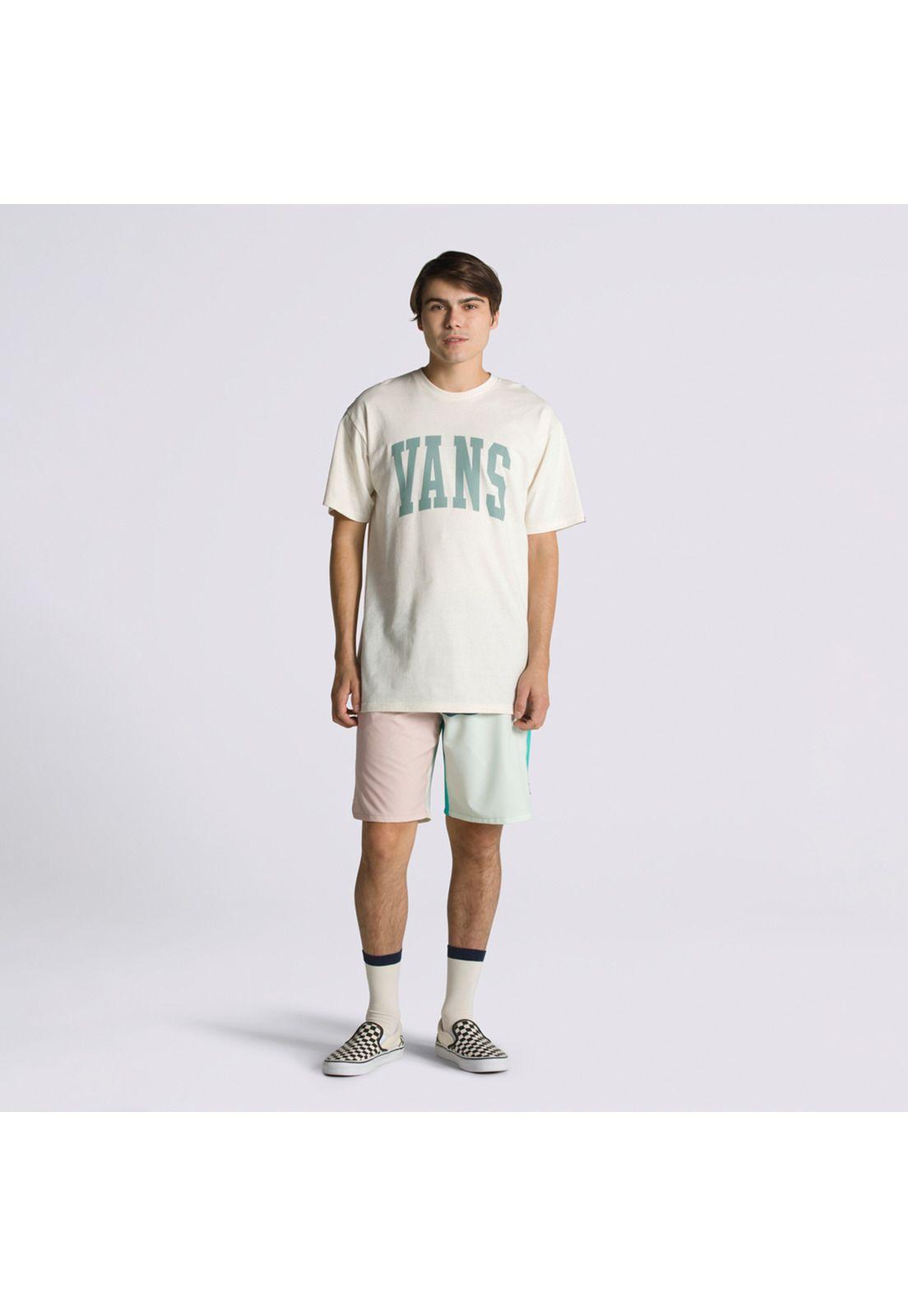 Polera Manga Corta Varsity Type S T Crema Unisex-5