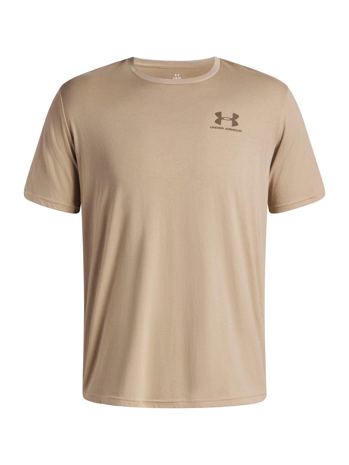 Polera Manga Corta Lifestyle  Hombre Left Chest Logo Café -0