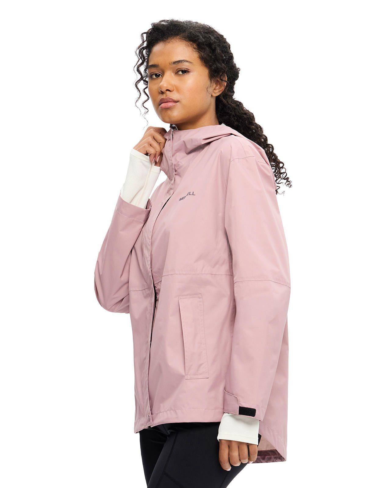 Impermeable Mujer Fallon Palo Rosa-1