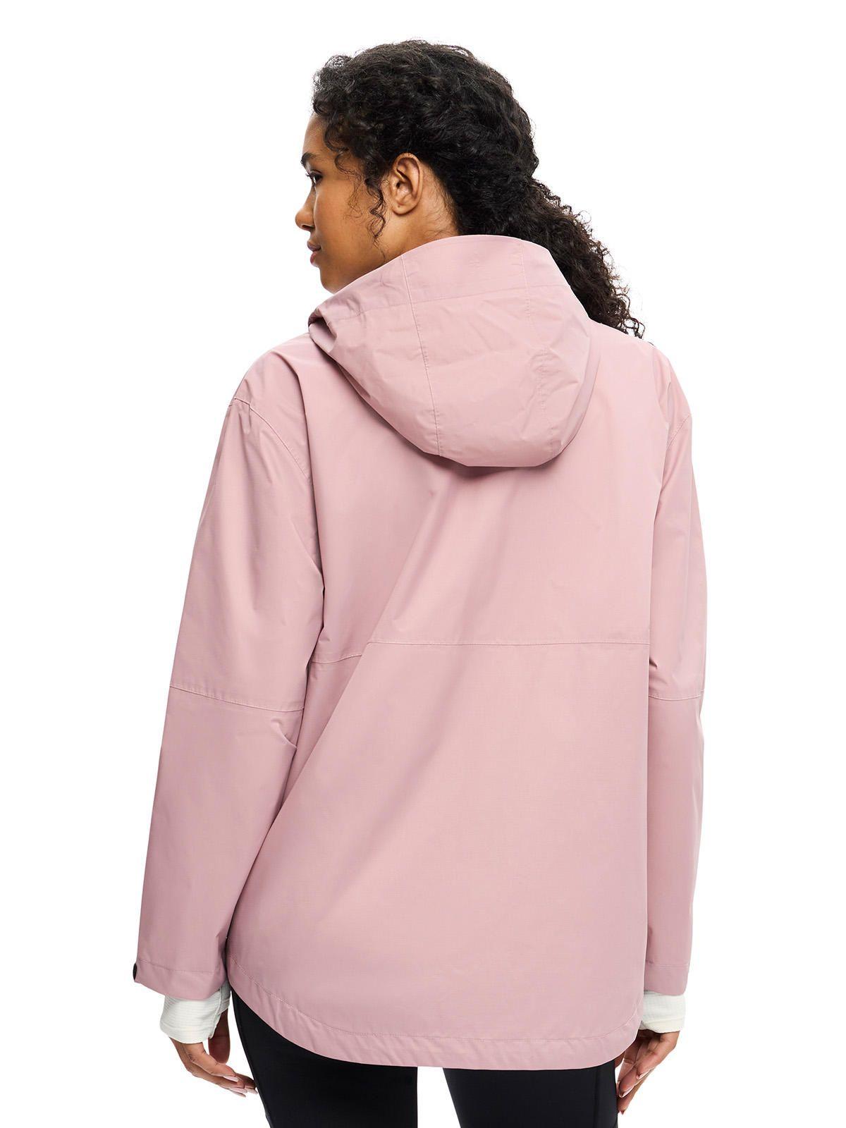 Impermeable Mujer Fallon Palo Rosa-3