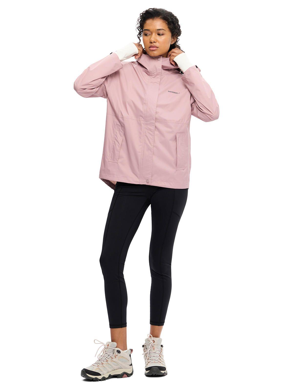 Impermeable Mujer Fallon Palo Rosa-4