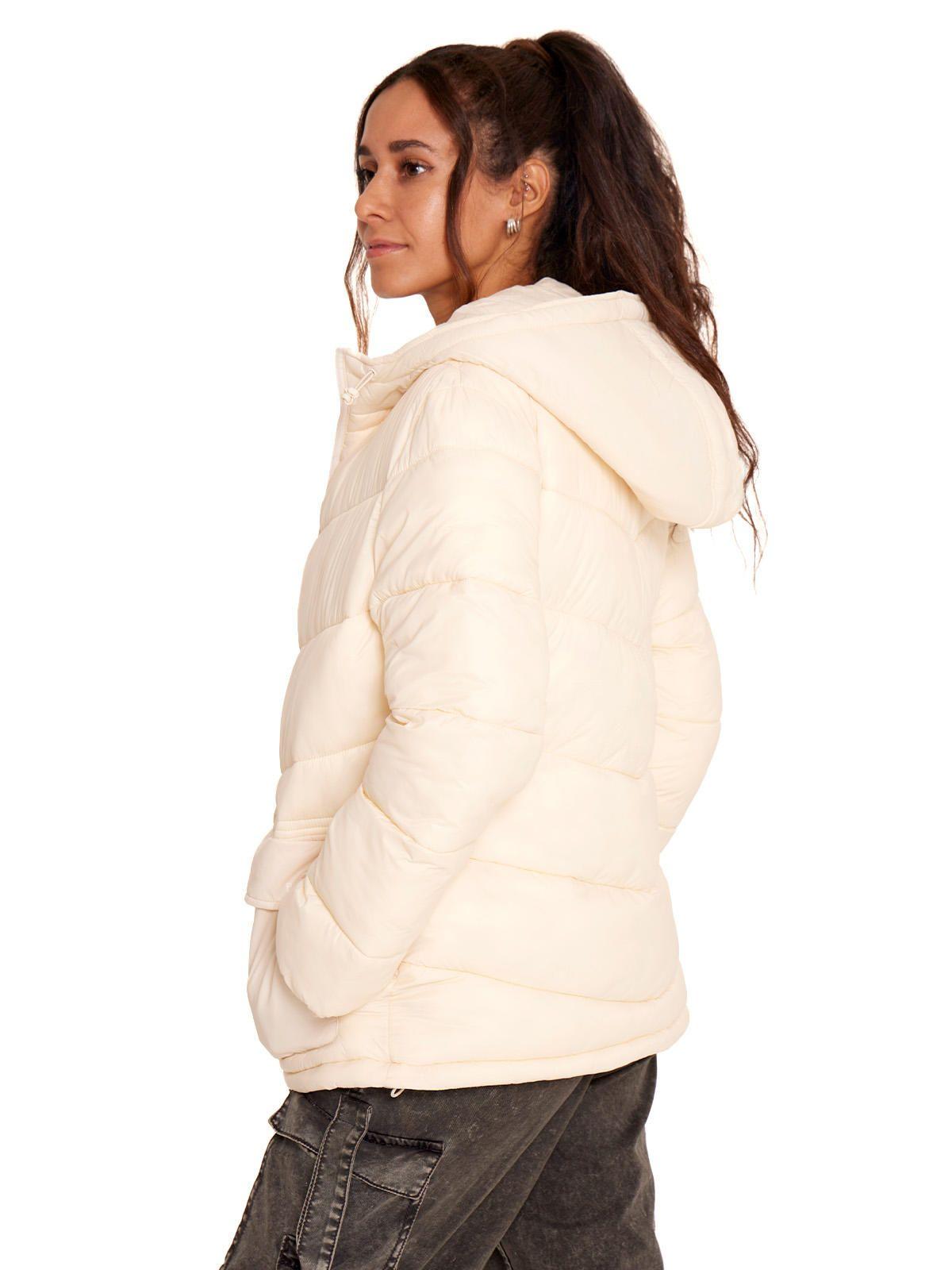 Parka Impermeable Mujer Crema-3