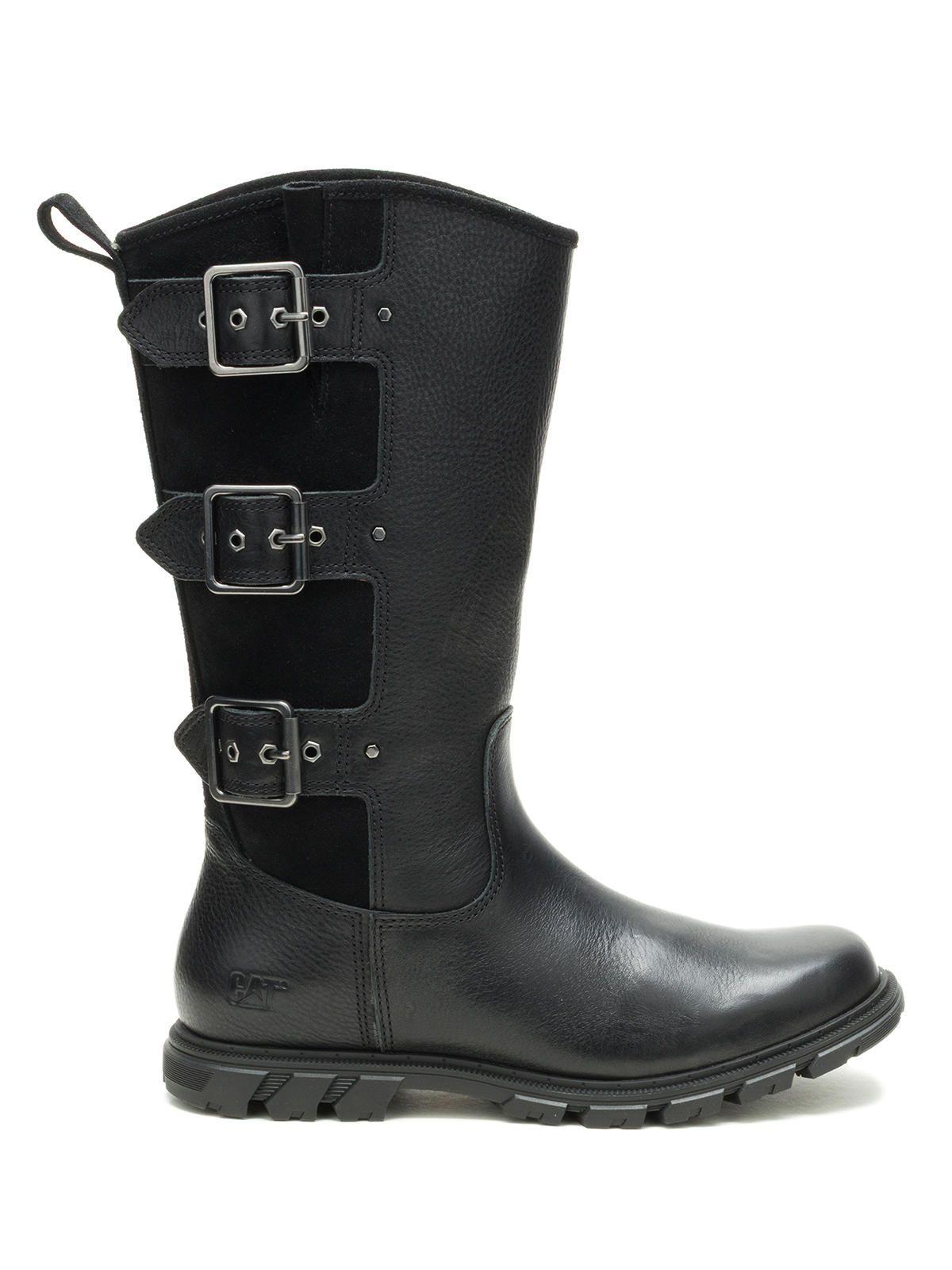 Bota Cuero Mujer Notion Buckle Negro-1