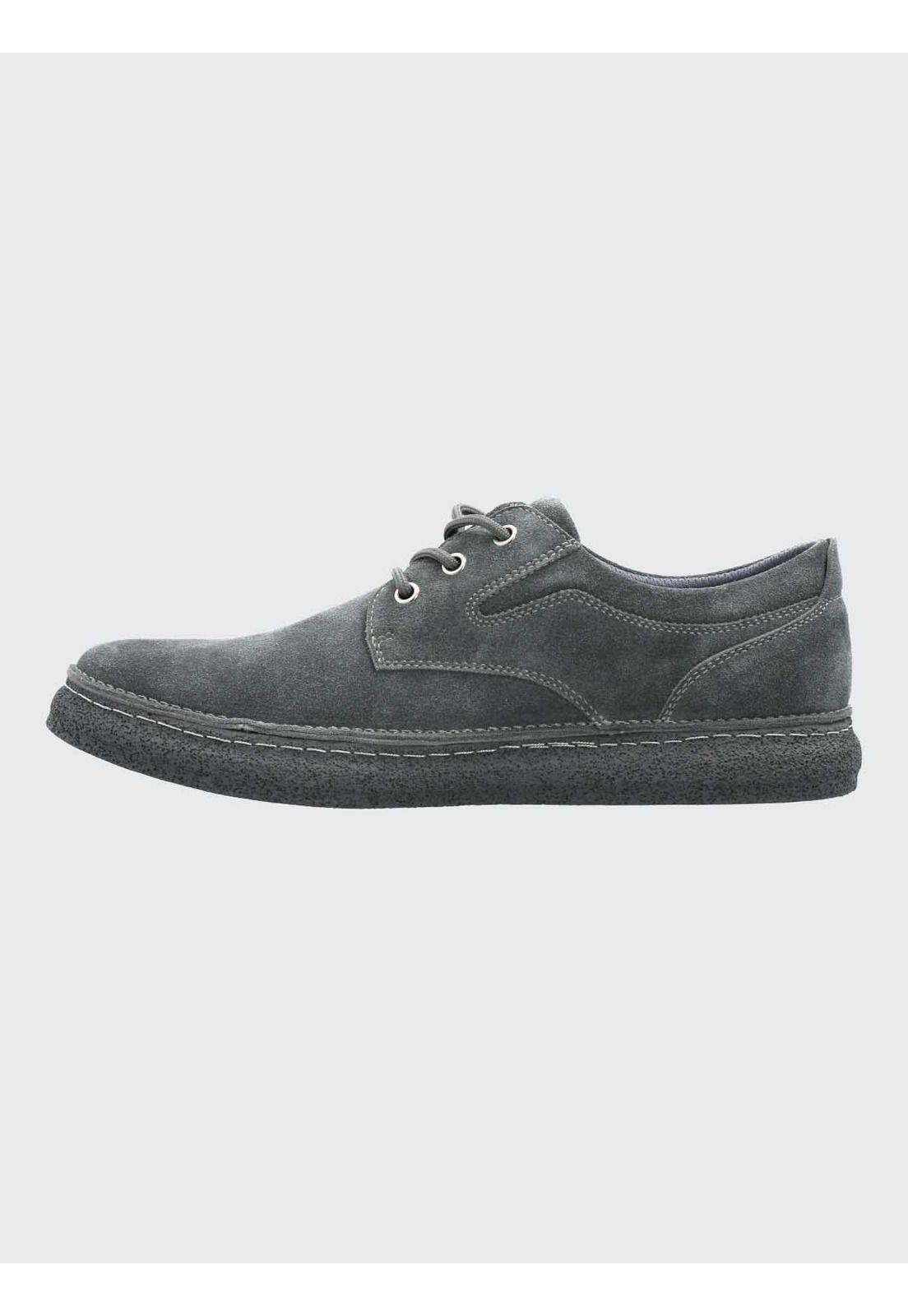 Zapatilla Cuero Hombre Gared Gris-5