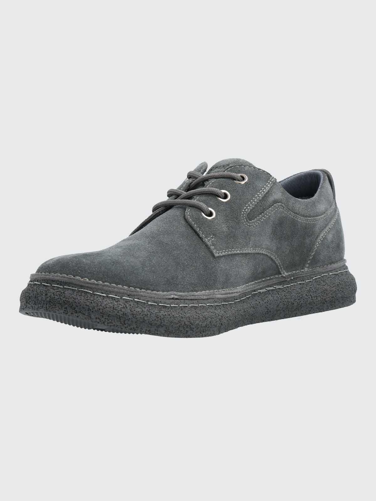 Zapatilla Cuero Hombre Gared Gris-4